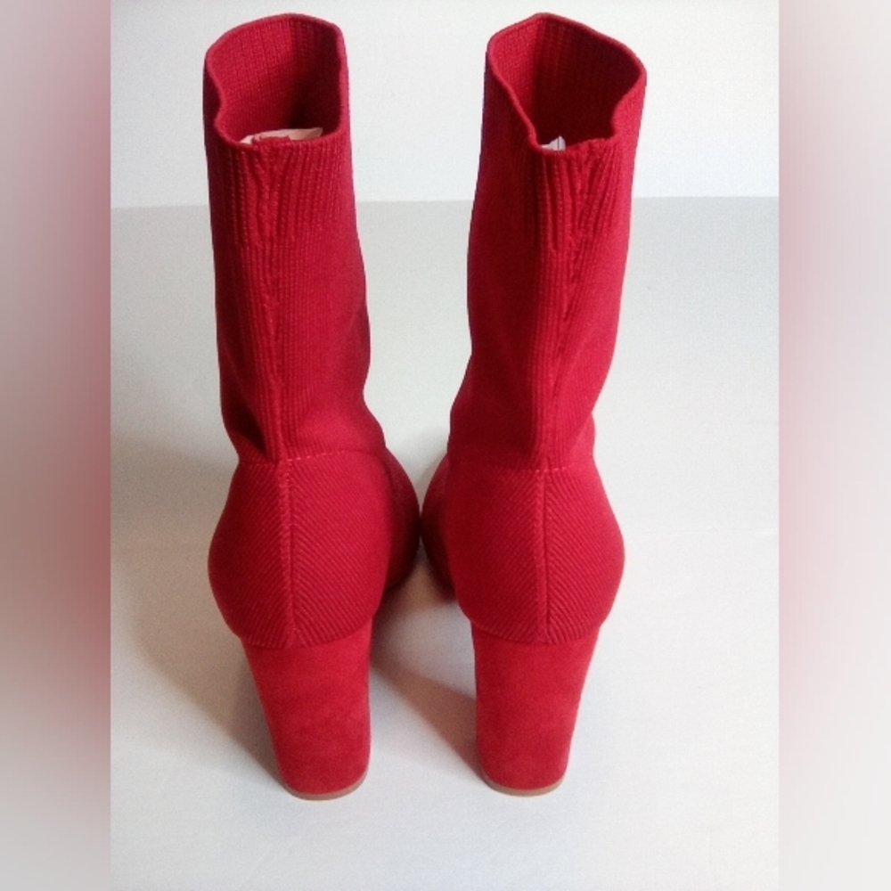 Women's Newbella Mousse Fit Knit Comfort Chunky Heel Ankle Boots. Sz.10 - Picture 2 of 16